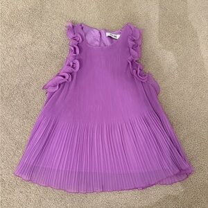 NWT DO+BE Women's Think Again Ruffle Neck Blouse Purple Size Small